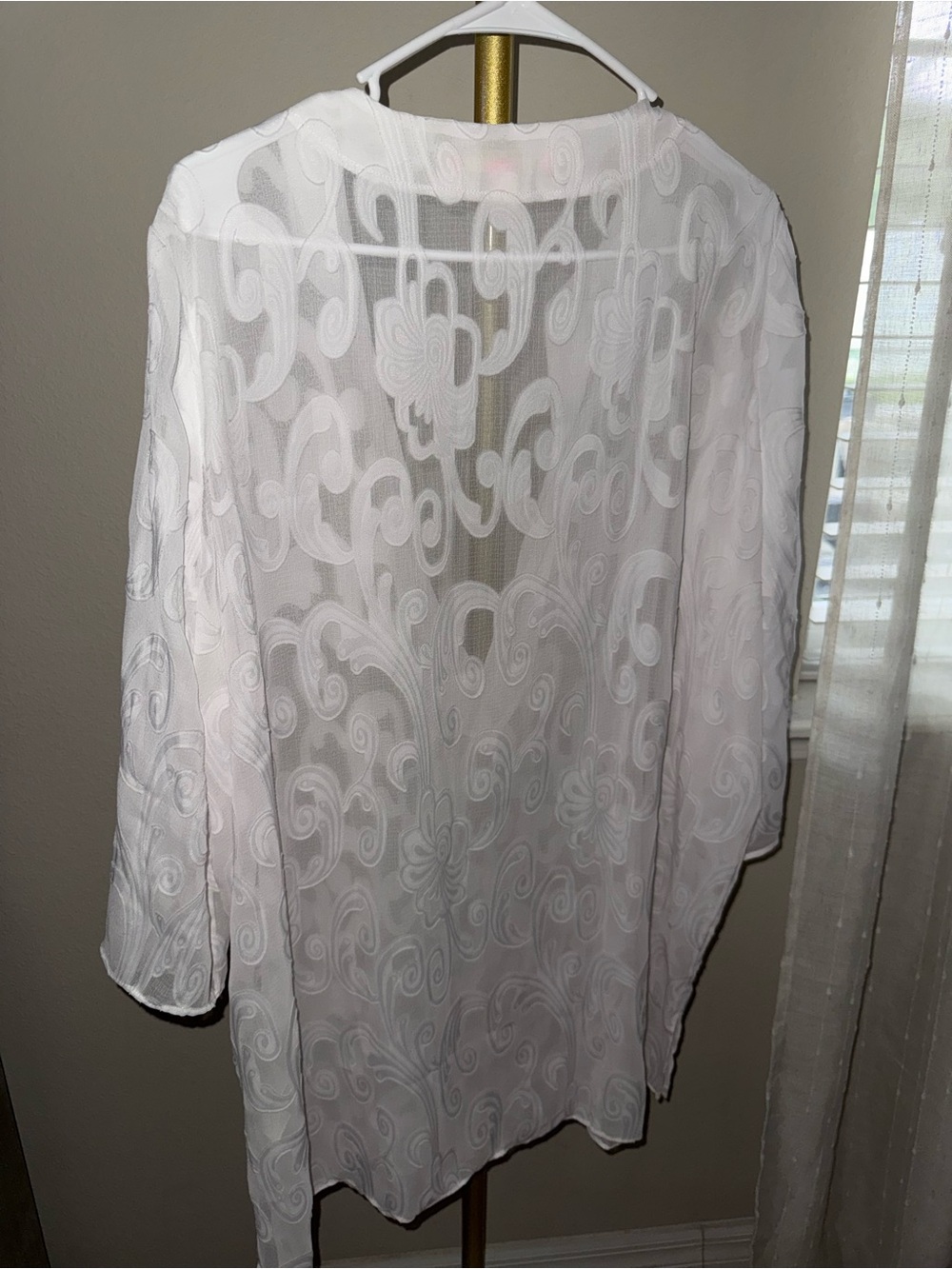 Lily Pulitzer Women’s White Sheer Swimsuit Cover-Up Tunic - Picture 4 of 4